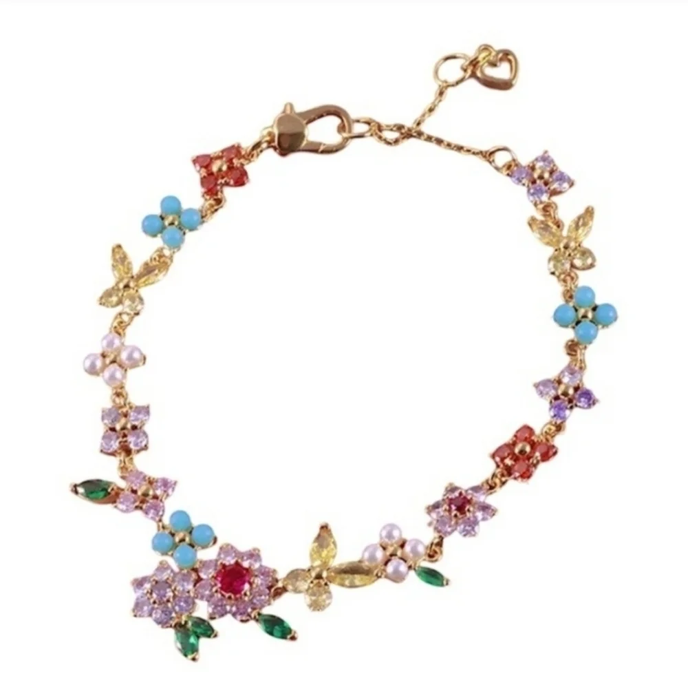 Kate Spade New York New Bella Bloom Rhinestone Flower Statement bracelet - Picture 1 of 3
